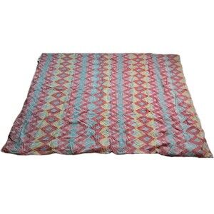 Sabrina Soto Comforter Blanket 62x78 Geometric Yellow Pink Blue